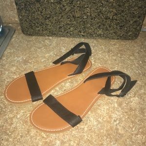 Black Sandals with Ankle Strap